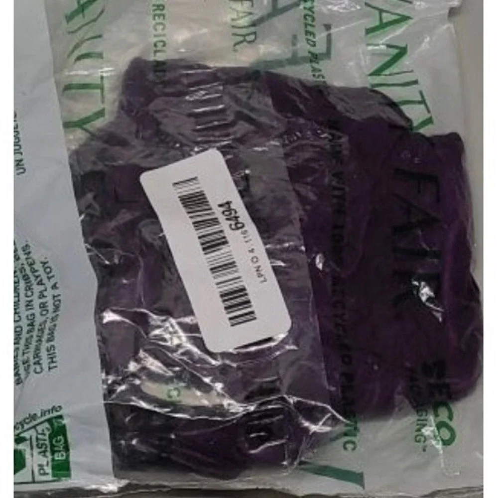 NWT Vanity‎ Fair Illumination String Bikini Panties Silky Stretch Purple Size 7